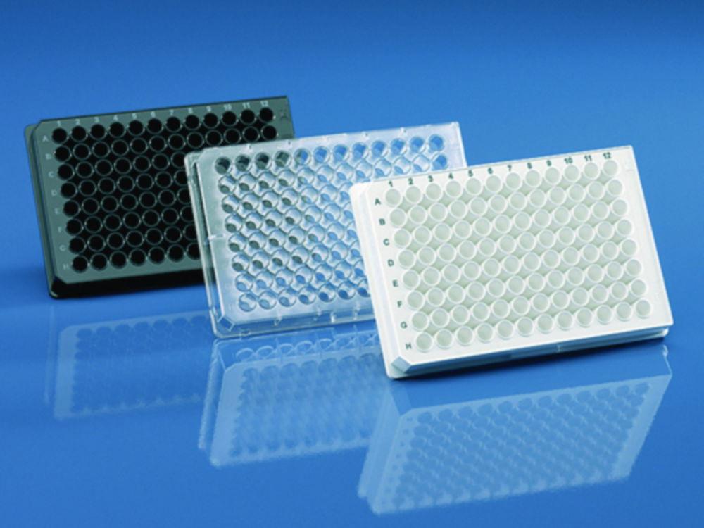 BRAND Microplates PureGrade S 96-Well PS Transparent Standard V-Bottom Sterile With Lid (Pack of 50)

