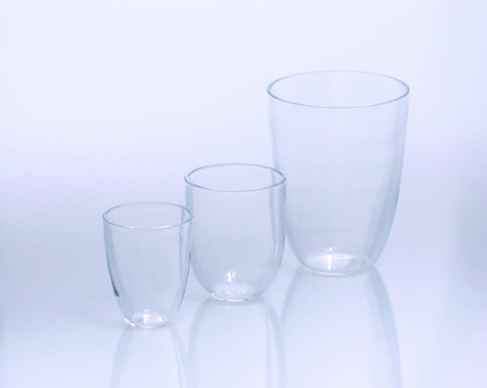 proQuarz Quartz Glass Crucible – 50mL, 45x56mm, Tall Form

