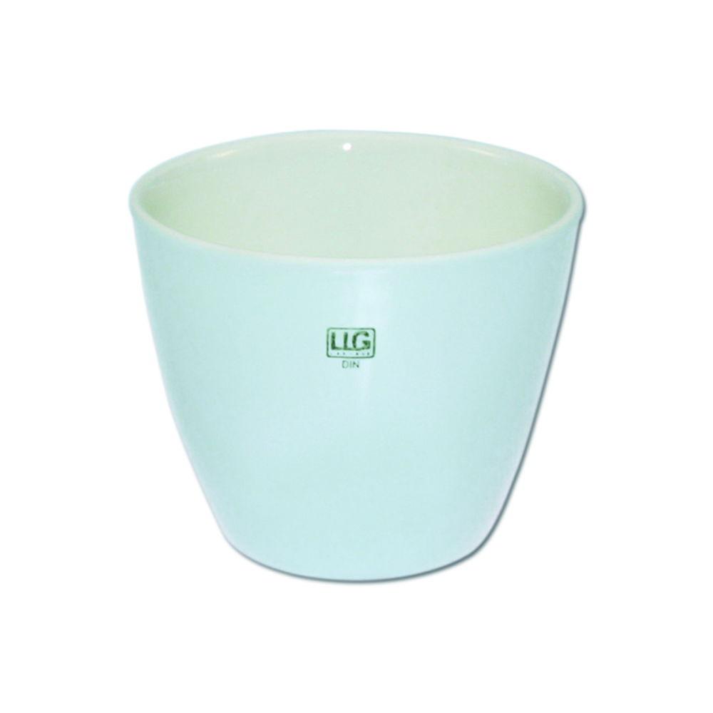 LLG Porcelain Crucibles 2/35 DIN 12 mL, 35 mm Dia, Medium Form, Glazed, Pack of 5