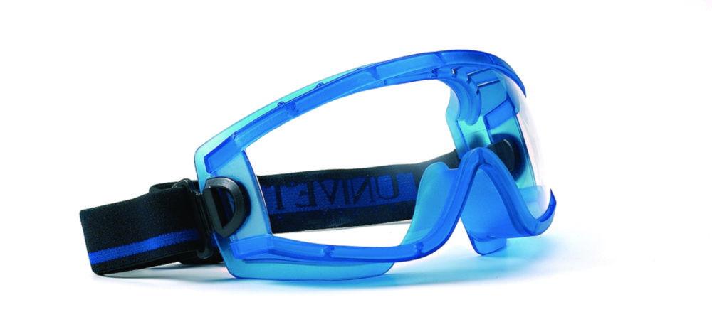 LLG Panoramic Eyeshield, Blue Frame, Clear Lens, Elastic Headband, Scratch-Proof, Anti-Fog, Pack of 5