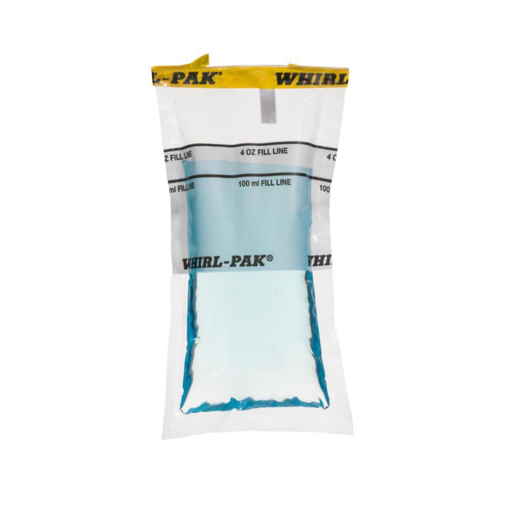 Nasco Whirl-Pak Sample Bags 75x185mm with Writing Field, PE, Sterile, 120ml Capacity, 80ml Filling Volume (Pack of 500)