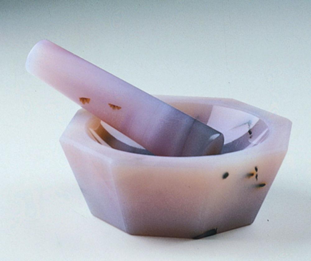 C.Giese KG Agate Mortar with Pestle (Outer Diameter 150 mm)