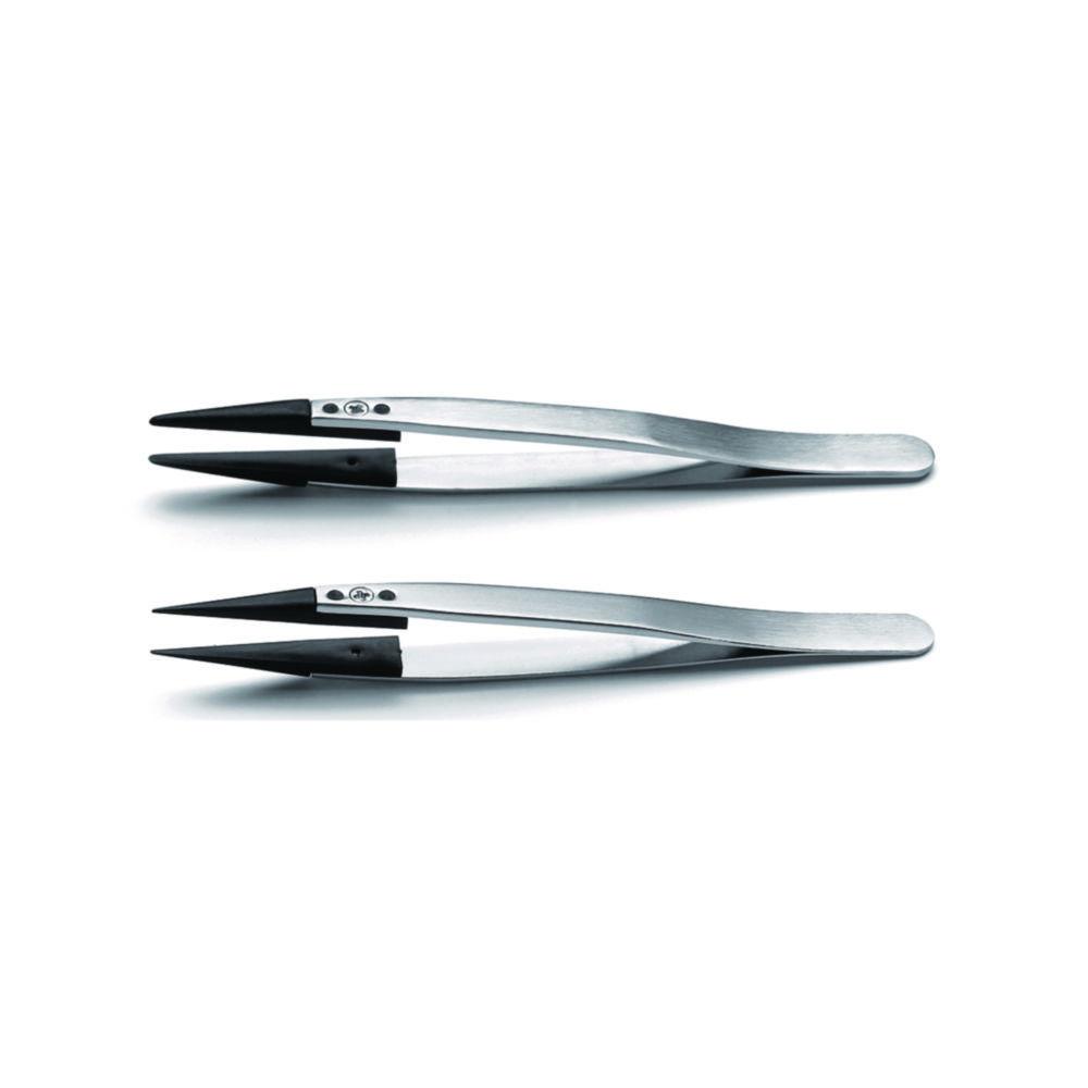 Ideal-tek Tweezer (130 mm, Anti-Magnetic, Anti-Acid, Strong Replaceable Tip, Carbon Fibre)