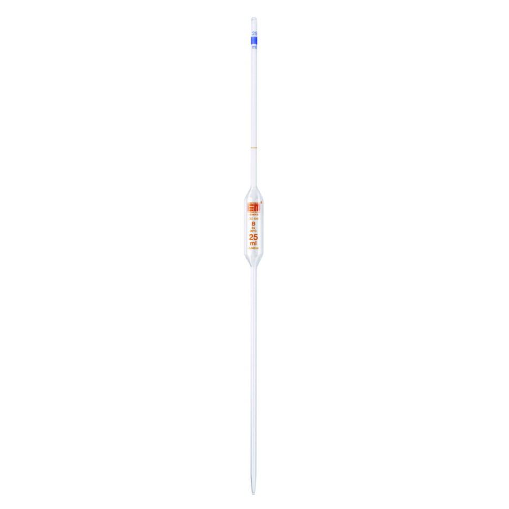Hirschmann Laborgeräte 100 mL Volumetric Pipette, Class AS, AR-Glass, Brown Graduation