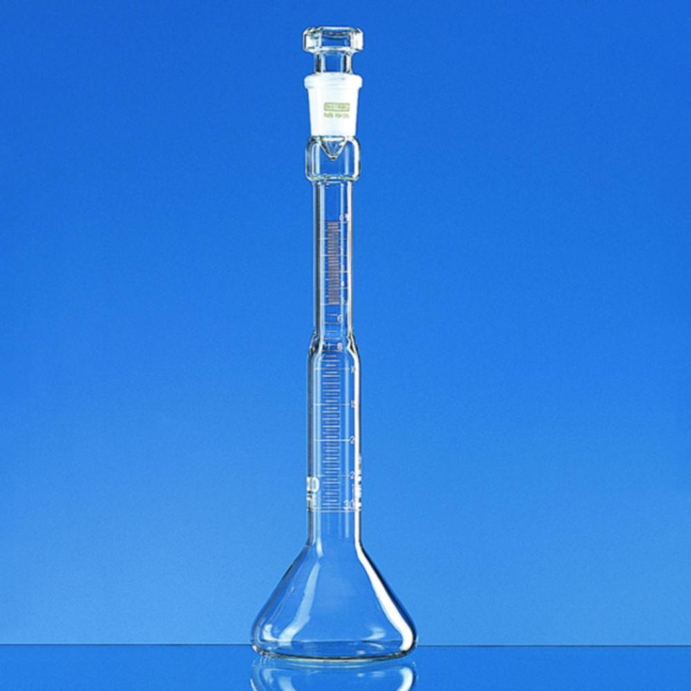 BRAND Volumetric Flask 100mL, NS 19/26 for Determining the Oil Content with Hollow Glass Stopper


