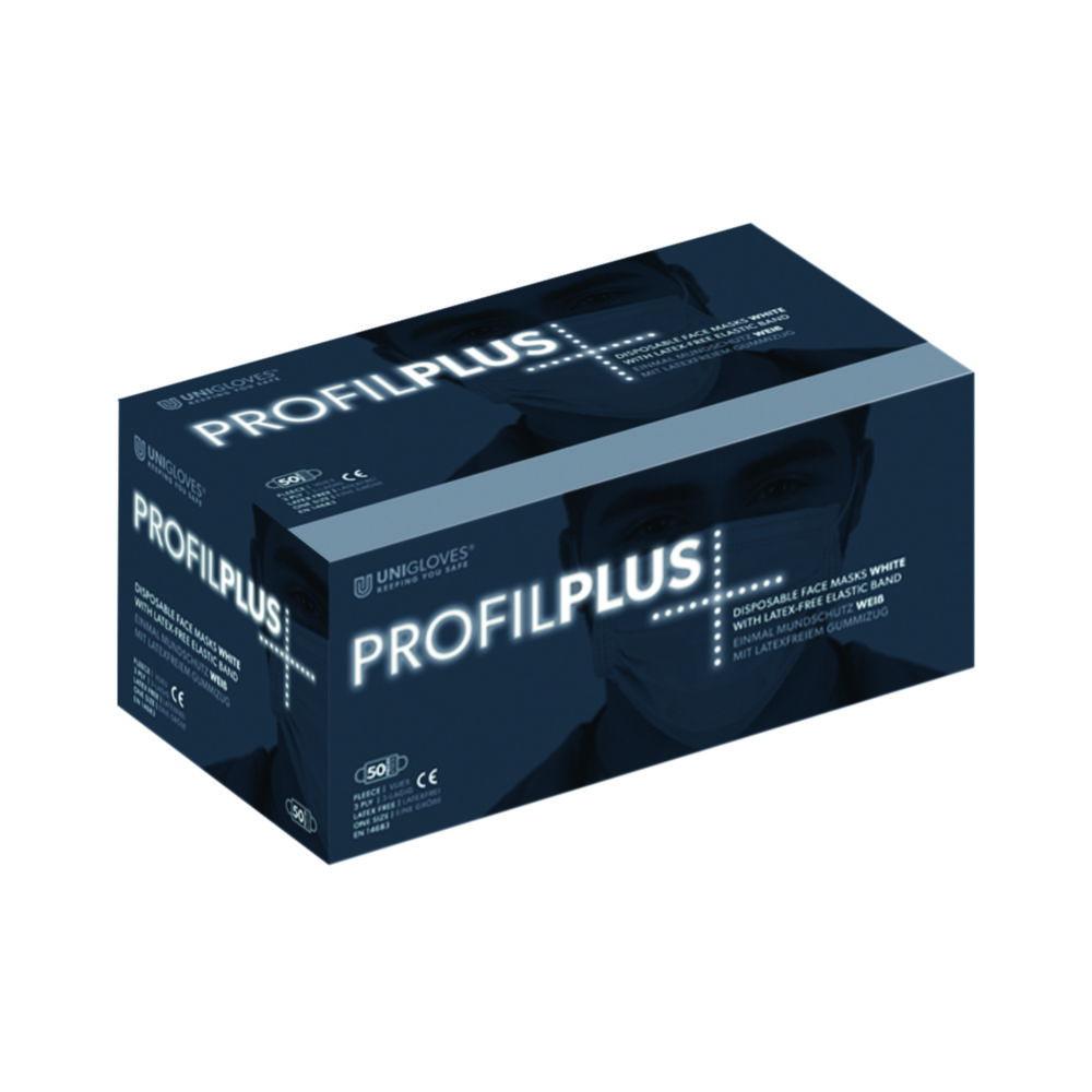 Unigloves OP-Mouthguard Profile Plus White Fleece, Ear Loop Round, Pack of 10 x 50