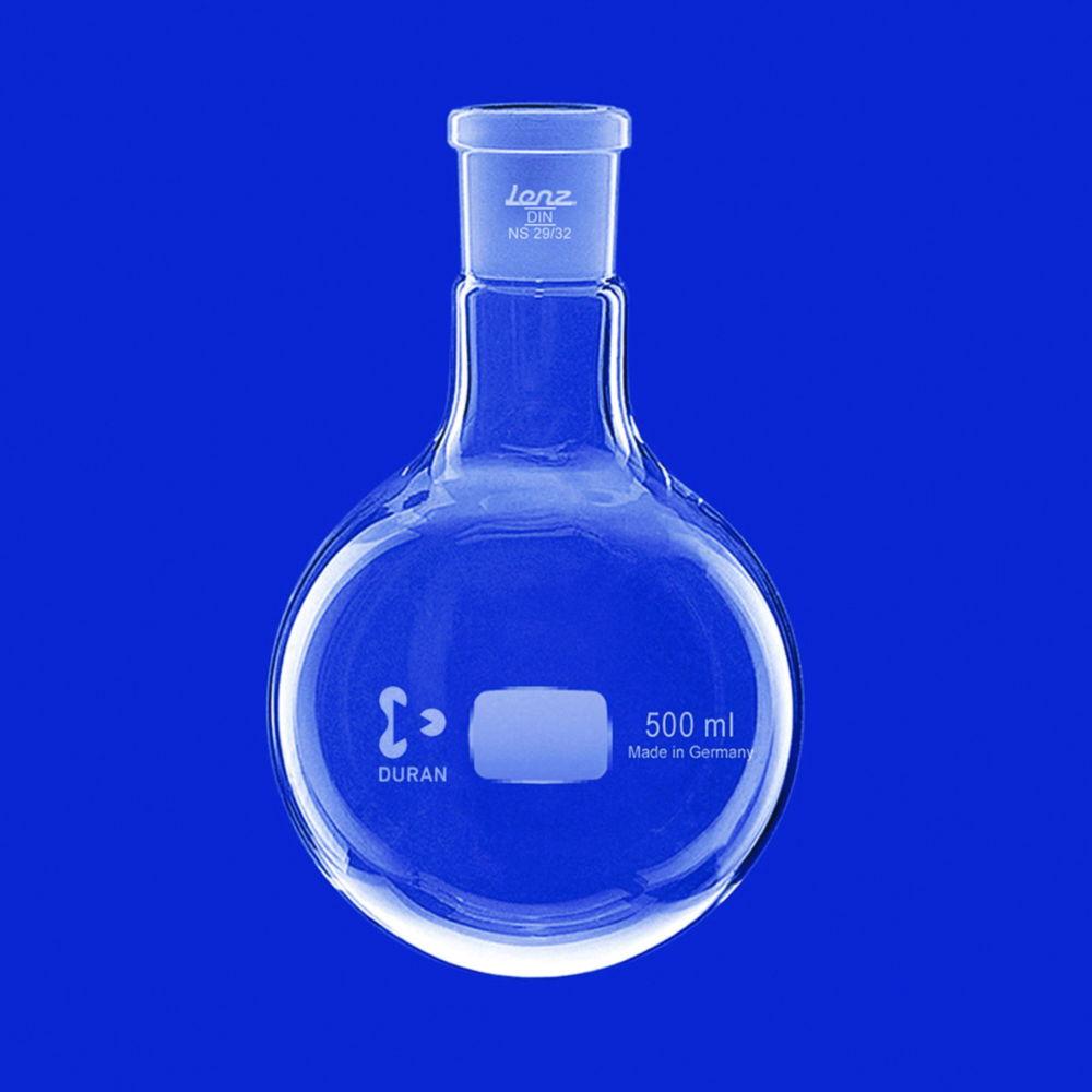 Lenz-Laborglas Round Bottom Flasks 50 mL NS 29/32 Duran (Pack of 10)