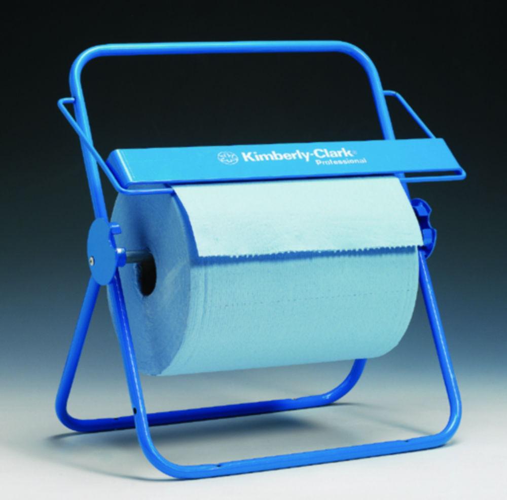 Kimberly-Clark Professional Wall Holder for Large Rolls, Wide, with Trash Sack, Metal, Blue, 33 x 51.5 x 30 cm