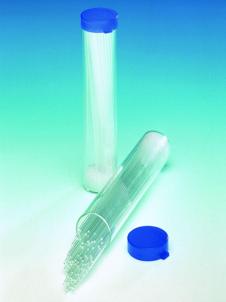 Hirschmann Laborgeräte Melting Point Capillaries – One End Sealed, 75 mm & 1.15 mm (Pack of 100)