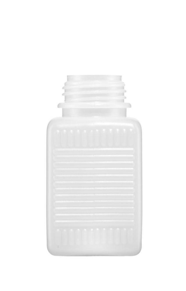 Kautex HDPE Wide Mouth Bottle 250 mL Natural, Square Shape Without Closure (6.291.538)