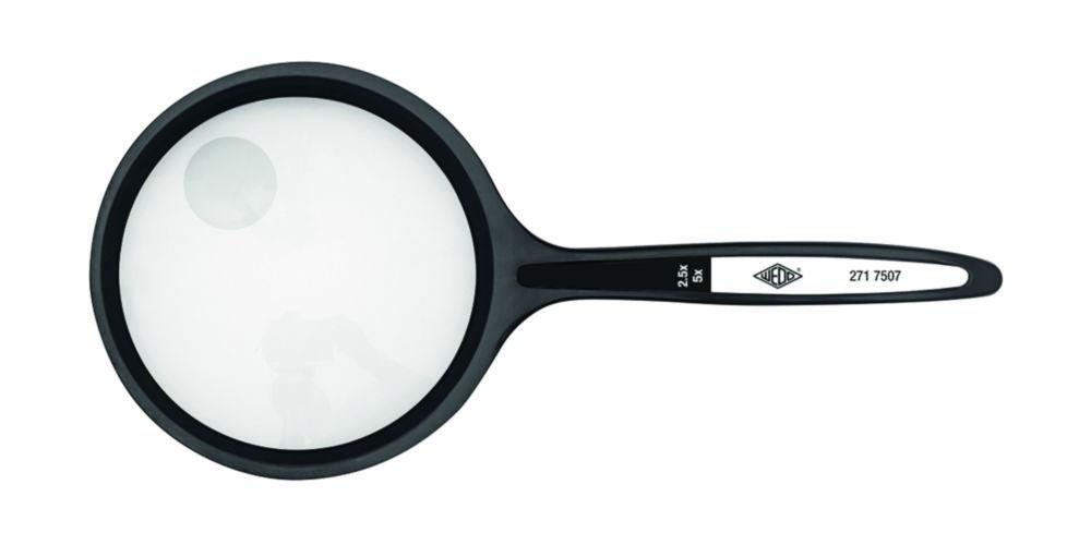 Werner Dorsch Magnifying Glass – Ø 48.5 mm, Plastic, Magnification 2.5x/5x, Black