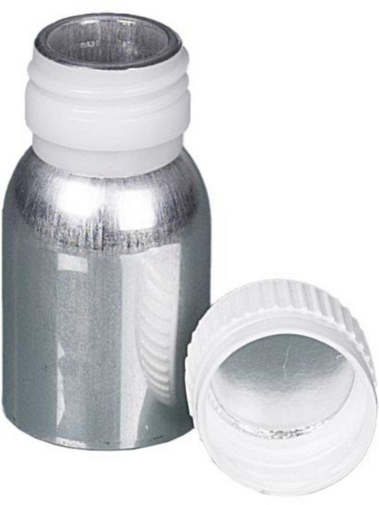 Bürkle Aluminum Bottle, 38 mL, with Tamper-Evident Polypropylene (PP) Screw Cap