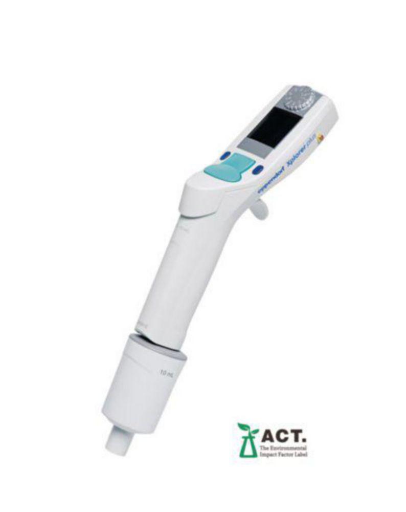 Eppendorf Xplorer Plus 1-Channel Pipette, 0.5-10 mL, Multifunction Rocker, Turquoise