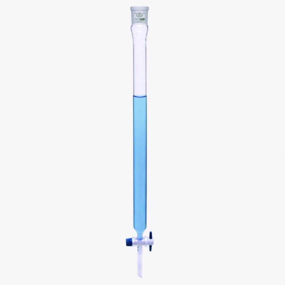 ISOLAB Chromatography Column, 400 mm, Dia 20 mm, Without Frit, 125 mL, Socket NS 29/32, Boro 3.3