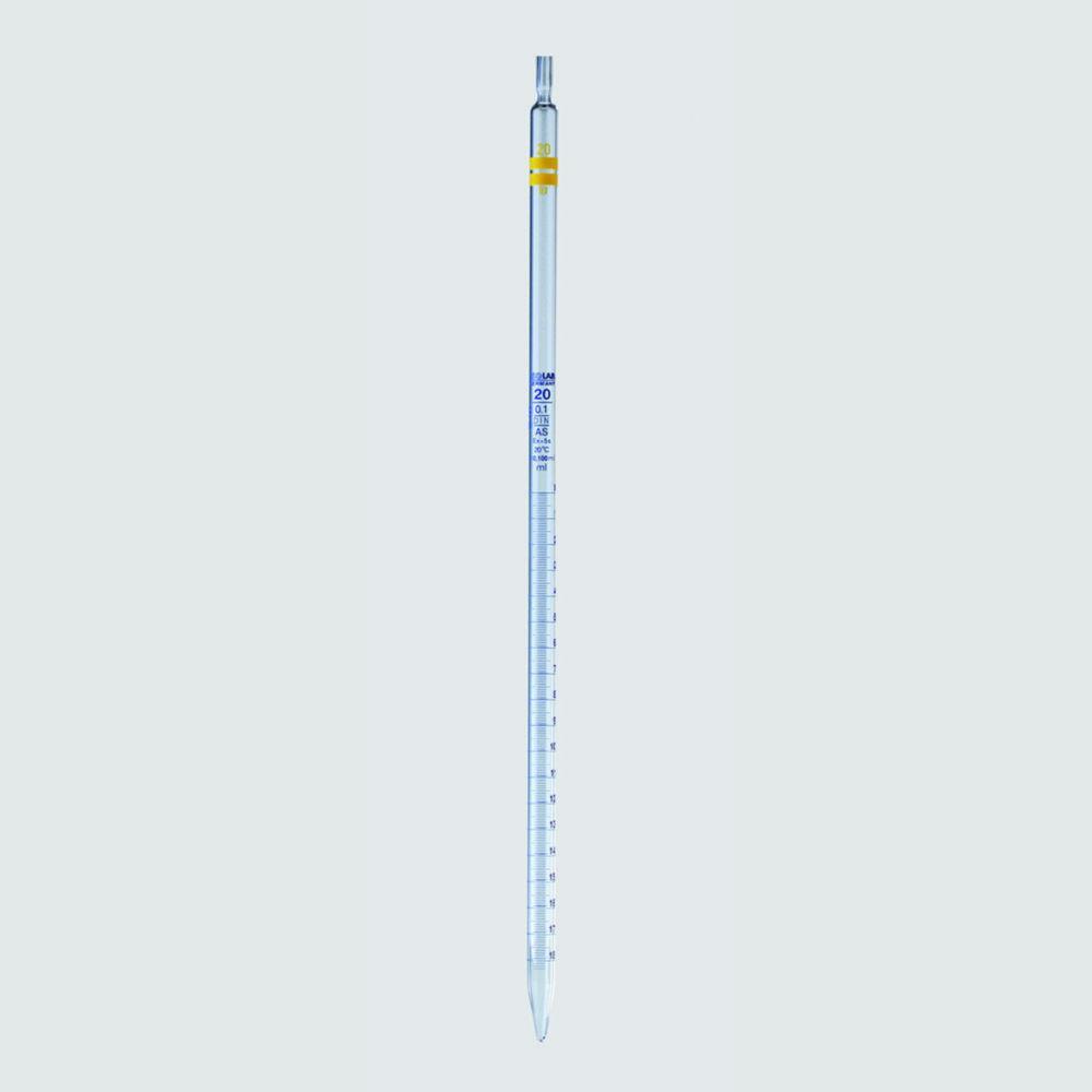 ISOLAB Measuring Pipette, 5 mL, Class A, Blue Graduated, 360 mm