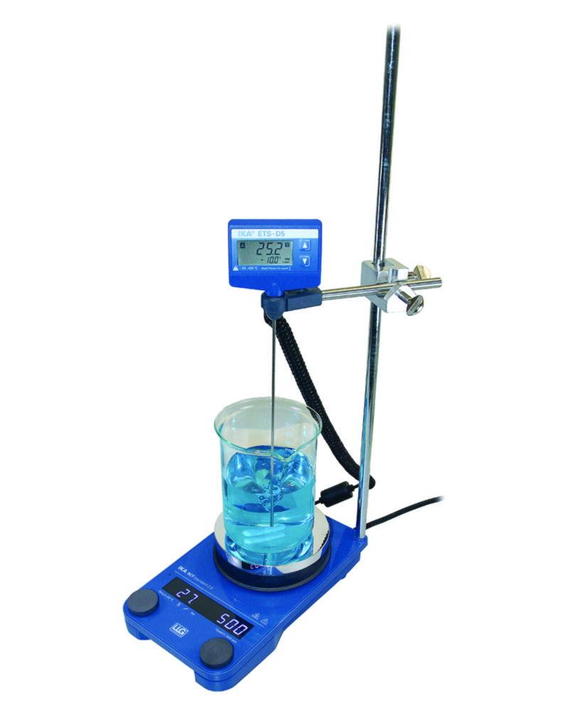 LLG Package Magnetic Stirrer RCT Standard 2.0 Safety, incl. Probe PT1000, Contact Thermometer ETS-D5, Universal Bosshead 13 mm w. Thumb Screw, CH-Plug