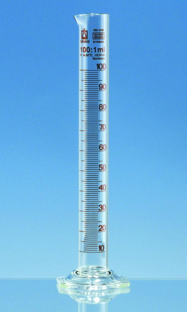 BRAND Measuring Cylinders, Tall Form, Class B, 50 ml, Borosilicate 3.3, Pack of 2