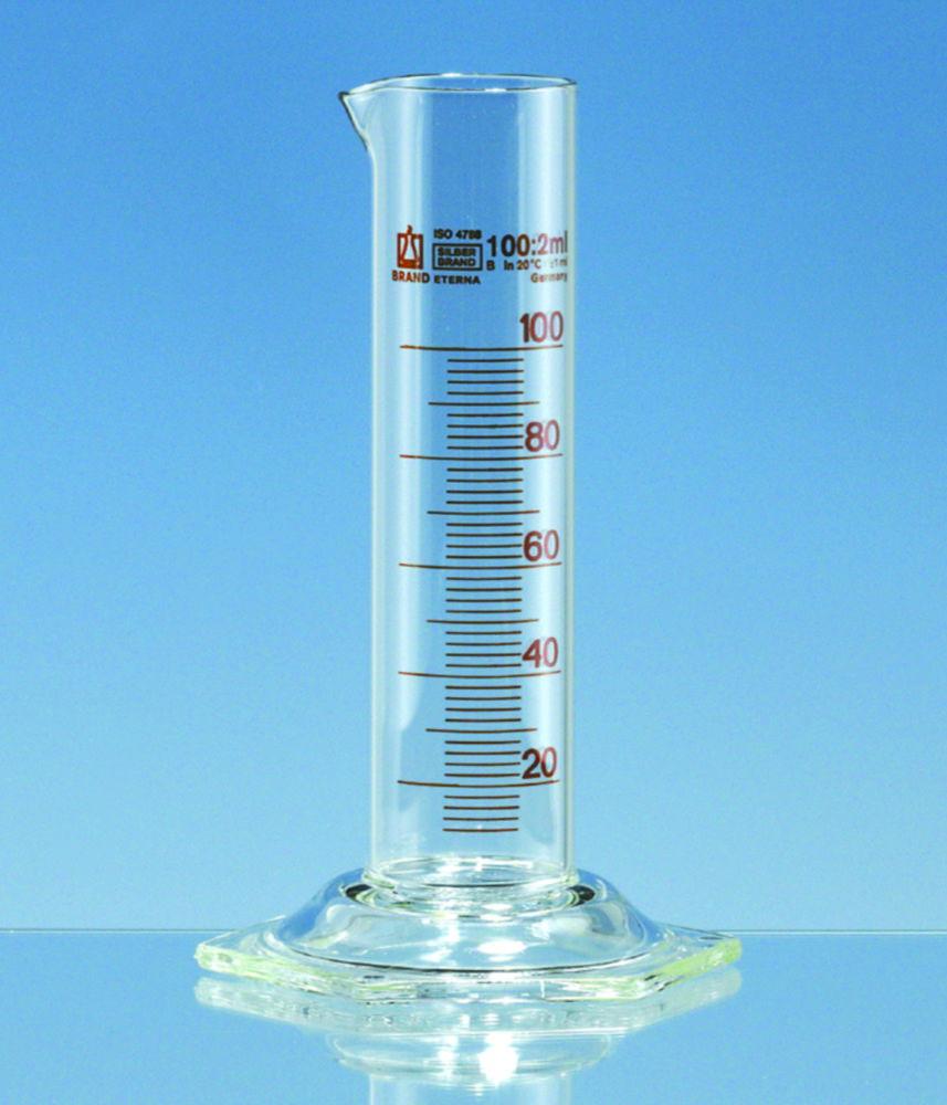 BRAND 500 mL Low Form Measuring Cylinder, Class B, Borosilicate 3.3 Glass, Pack of 2