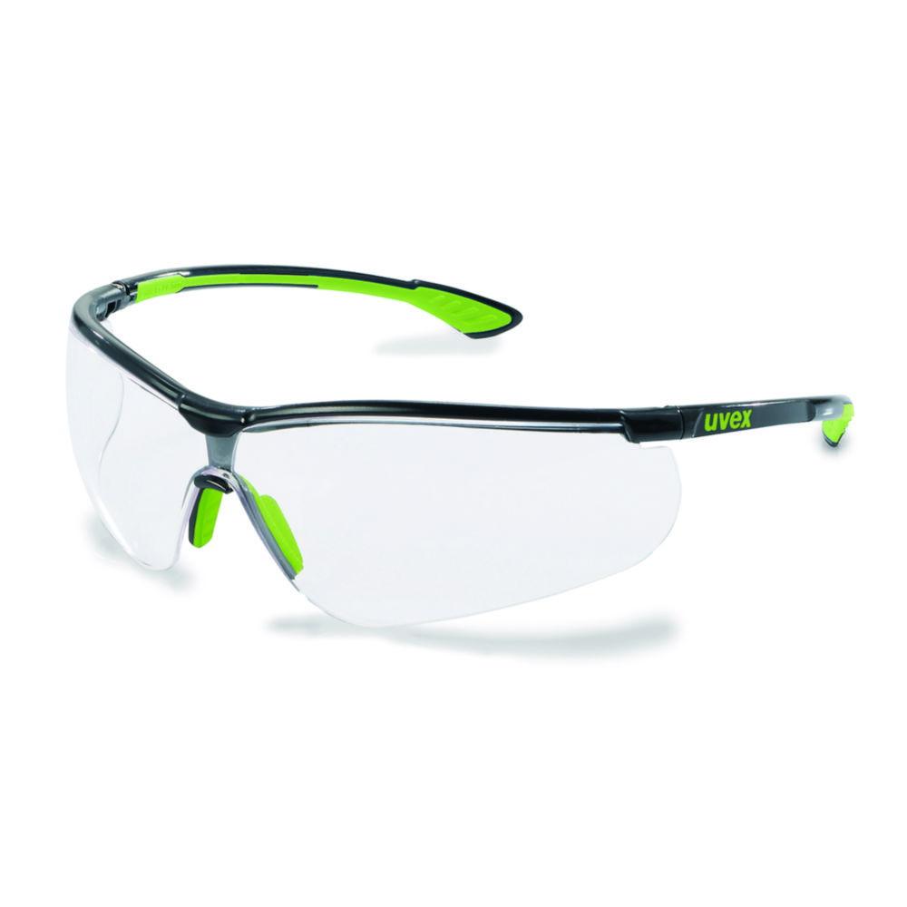 Uvex Protection Spectacles Sportstyle 9193, Colour Black/Lime, Lenses PC Colourless, UV 400, Supravision Extreme

