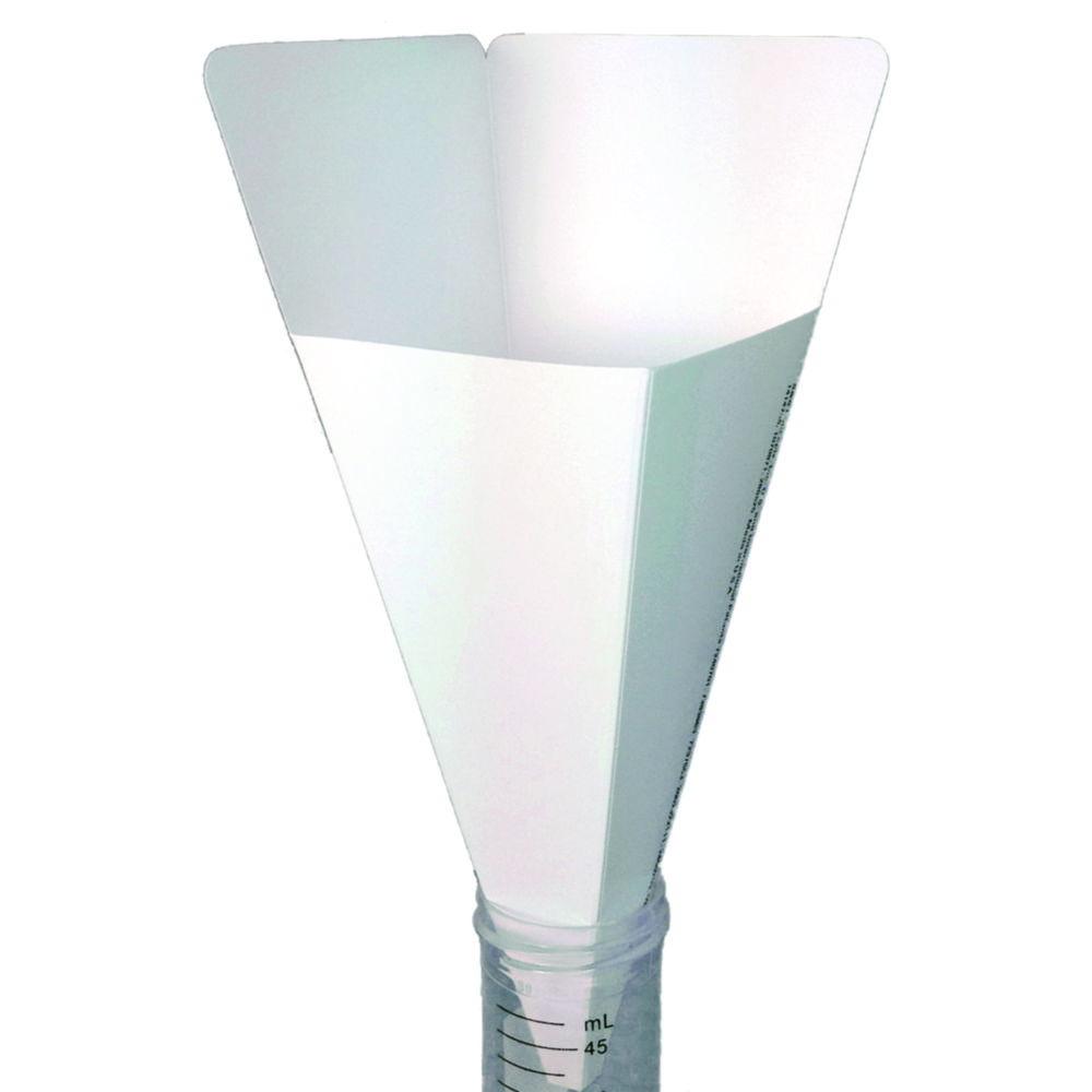 Heathrow Scientific SmartFunnel Eco Paper Funnel (186 mL, Top 60x60 mm, Bottom 6.4x6.4 mm, Height 128 mm) – Pack of 25