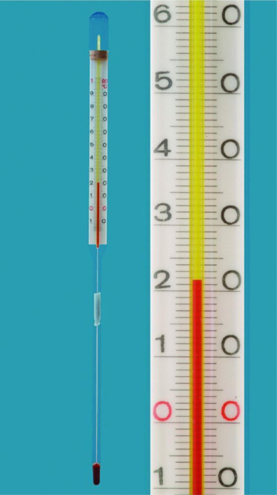 Amarell Industrial Thermometer 303 mm, 0...+200:2°C Special Filling Red