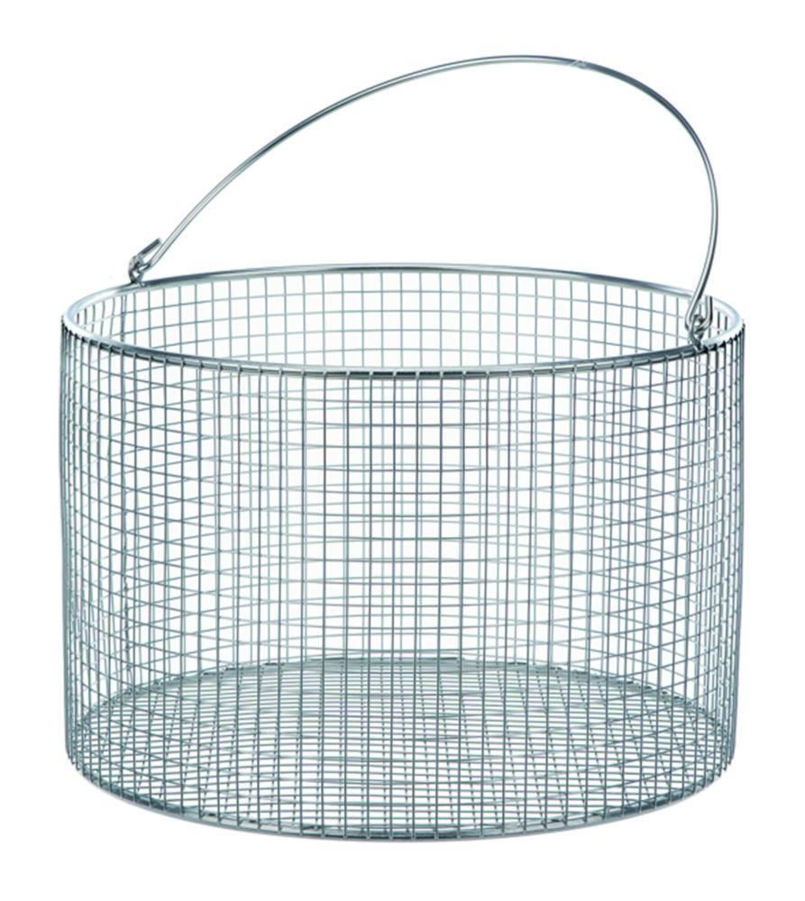 BOCHEM Wire Basket with Handle 80 mm 100 mm Ø, 18/10 E-POLI Mesh 8x8mm