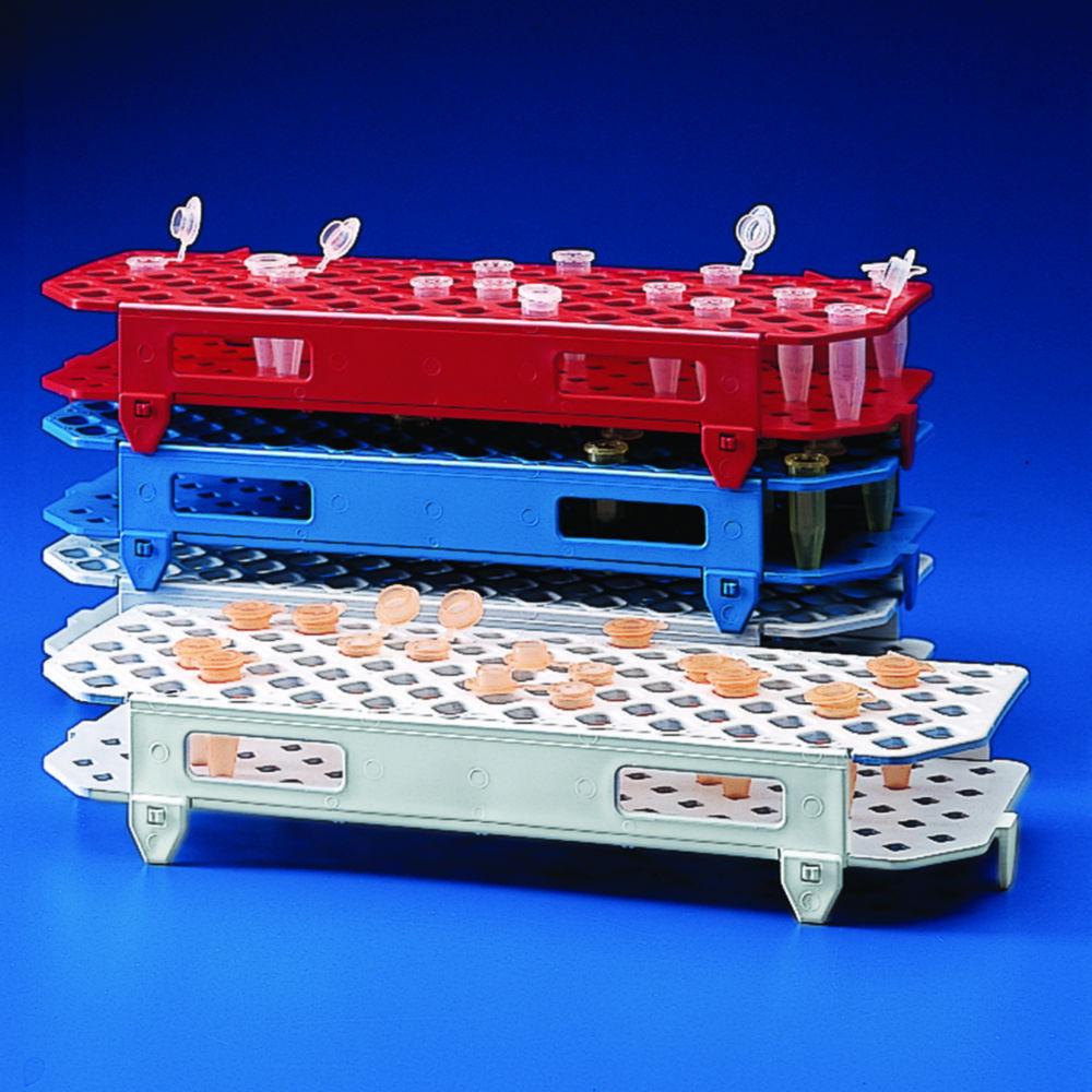 Kartell Tube Rack for 100 Tubes, PP 1095 x 263 x 45 mm, Blue