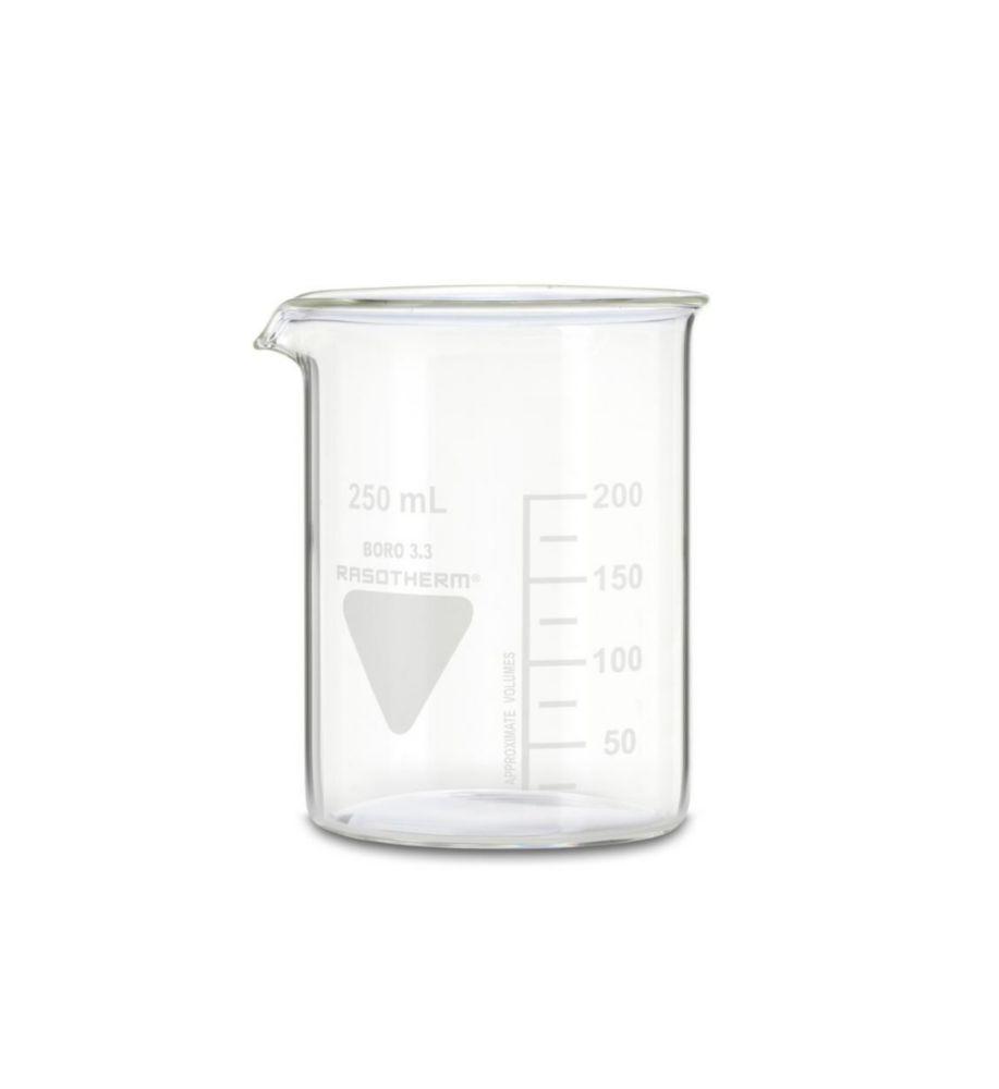 Scherf Beakers 250 ml, Low Form, Boro 3.3 with Division and Spout, Pack of 10