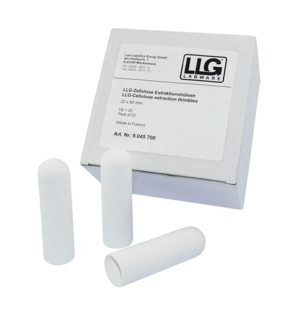LLG Extraction Thimbles, 28x80mm, Cellulose, Pack of 25