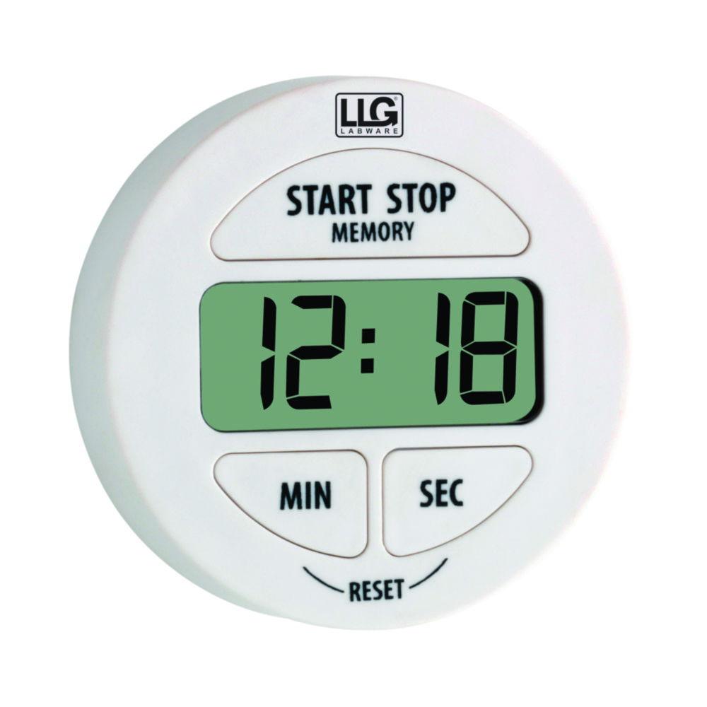 LLG Electronic Timer, Up to 99 min and 59 sec, Rubber-Coated Attachment Magnet, including Battery LR-44