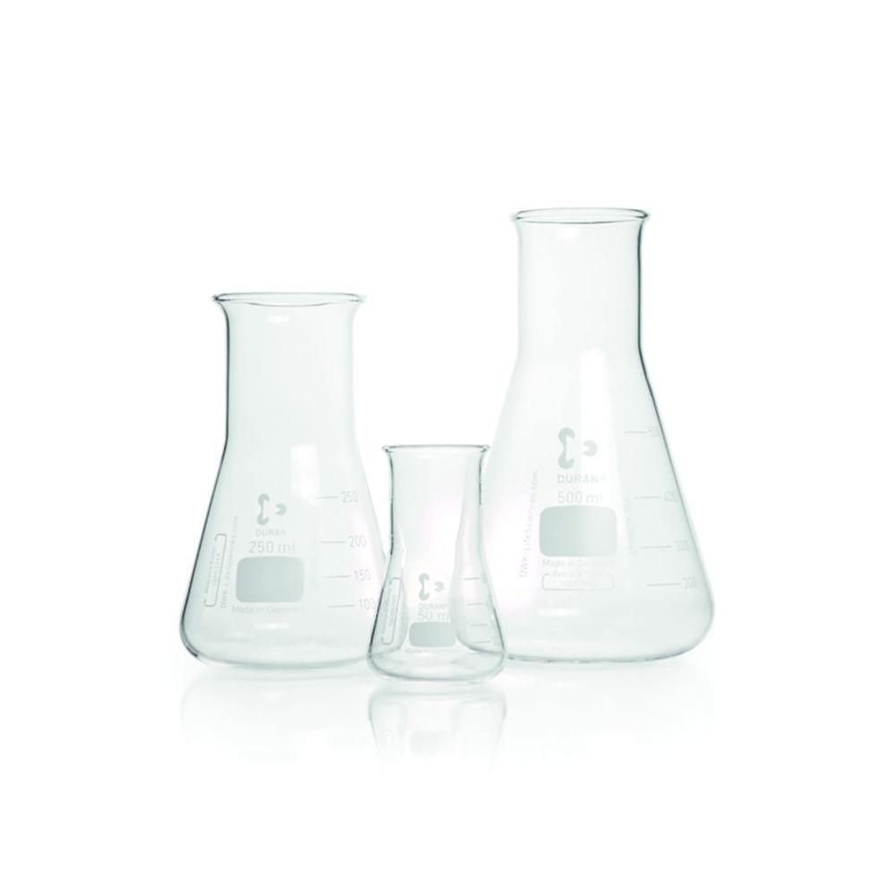 DWK Duran Erlenmeyer Flask, 300 mL, Wide Neck with Cap