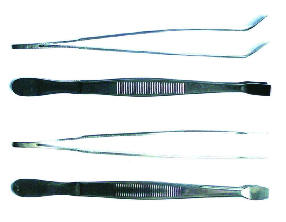 LLG Forceps for Cover Slips, Curved Type Kühne, 115 mm, Stainless Steel 4301