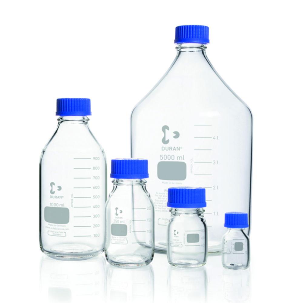DWK Duran 2000 mL Clear Glass Laboratory Bottle with GL 45 Screw Cap