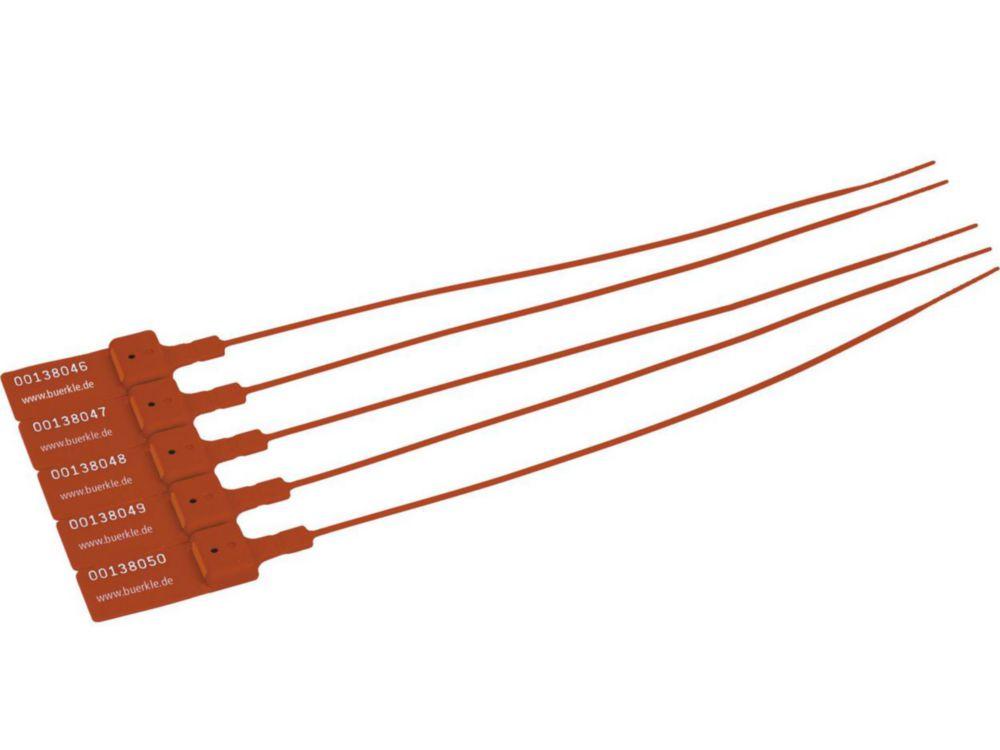 Security seal 260 mm red numbered in sequence pack of 100