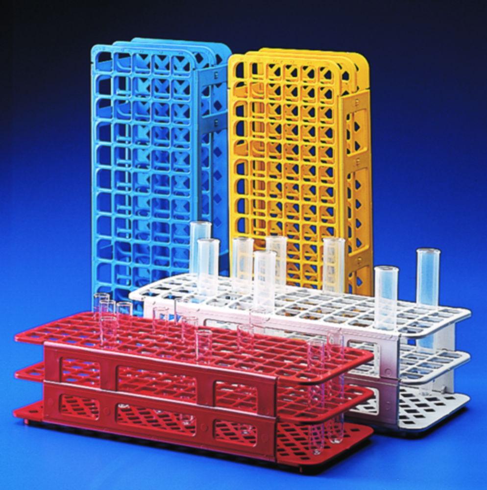 Kartell Test Tube Rack Yellow PP for 24 Tubes, Holes Ø 30mm, 112 x 300 x 85 mm