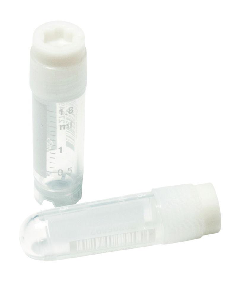LLG Cryotubes 1.2 mL, PP Natural, External Thread with Stand Foot, Write Area, Sterile, 2 Bags of 50