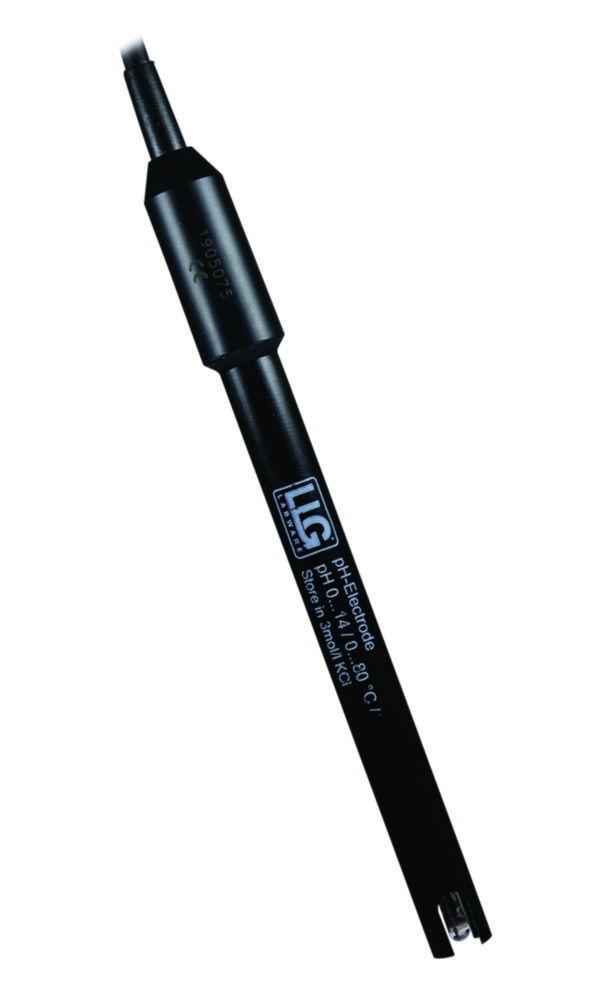 LLG pH Electrode with Temperature Sensor NTC 30k, 1 m Cable with BNC and 4 mm Cinch Connector