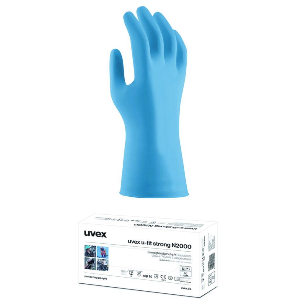 Uvex Protective Gloves U-Fit Strong N2000, 290mm, Size XXL, Pack of 1 Box (50 Gloves)

