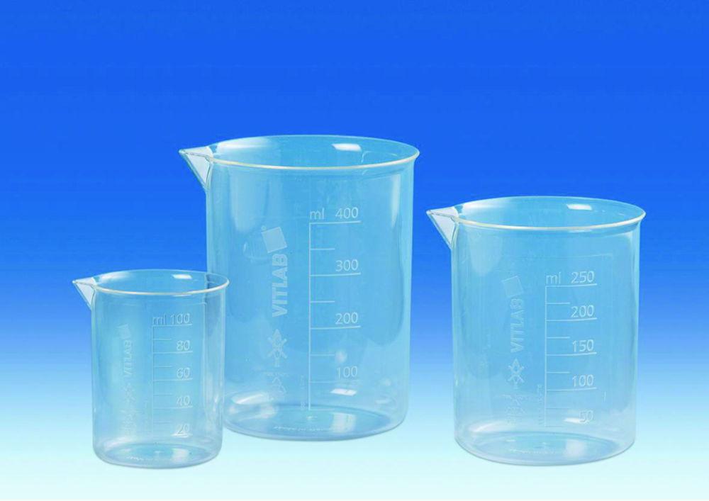 VITLAB Griffin Beaker 2000 ml, PMP (TPX), Raised Scale

