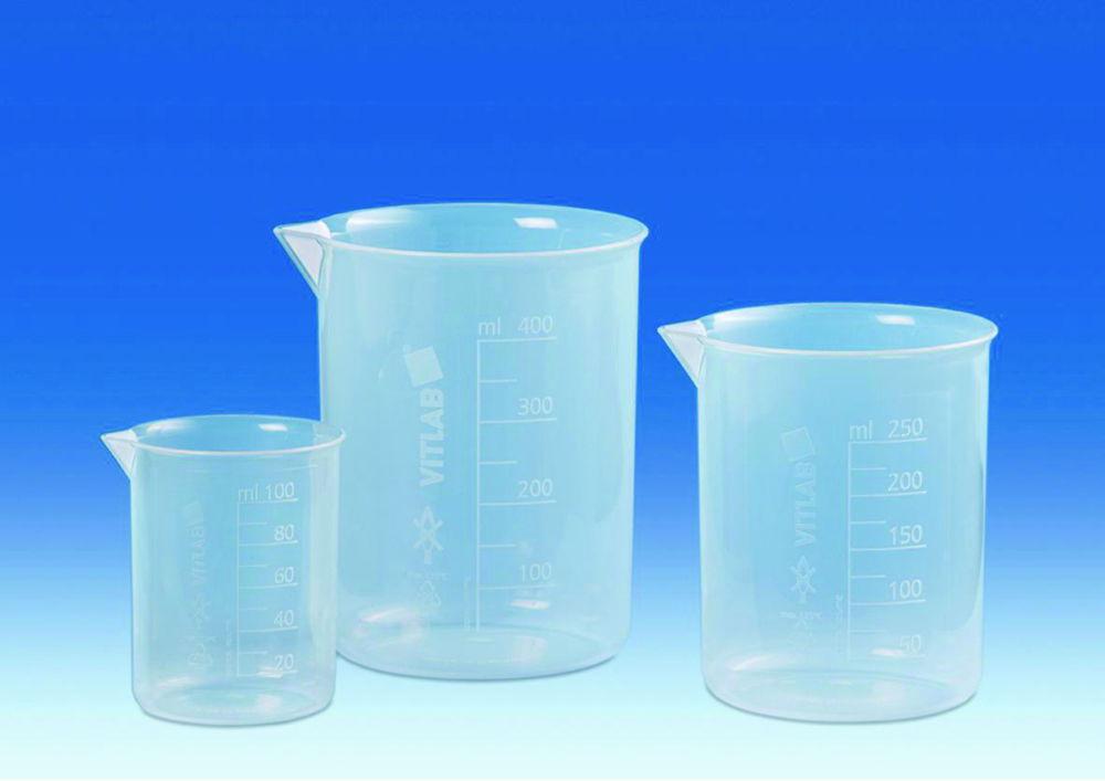 VITLAB Griffin Cups 600 ml PP, Highly Transparent with Raised Scale

