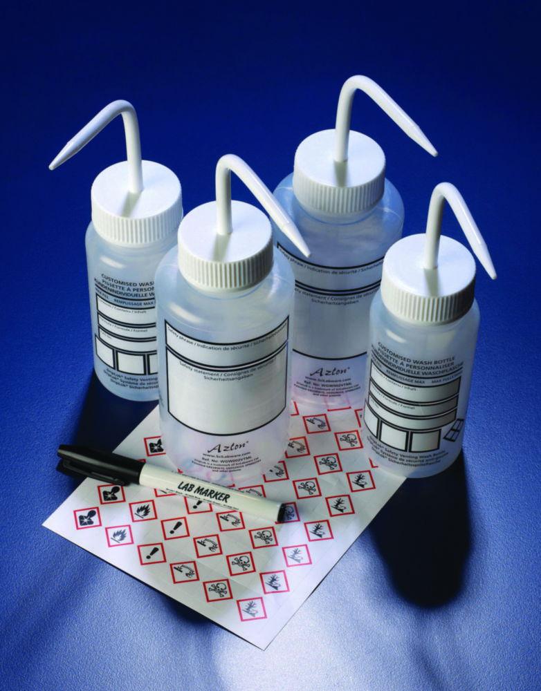 DWK Do-It-Yourself Wash Bottles 1000 mL Wide Neck with Multilingual Label (Pack of 5)