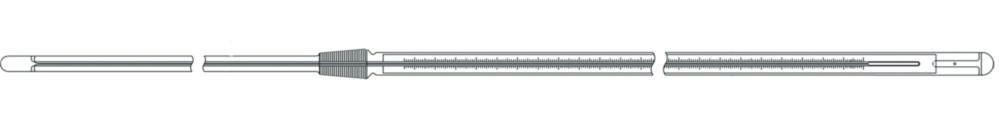 Ludwig Schneider Precision Thermometer with NS 14/23 Capillary Form: Prismatic, Measuring Range: -10 to +150 °C in 1 °C