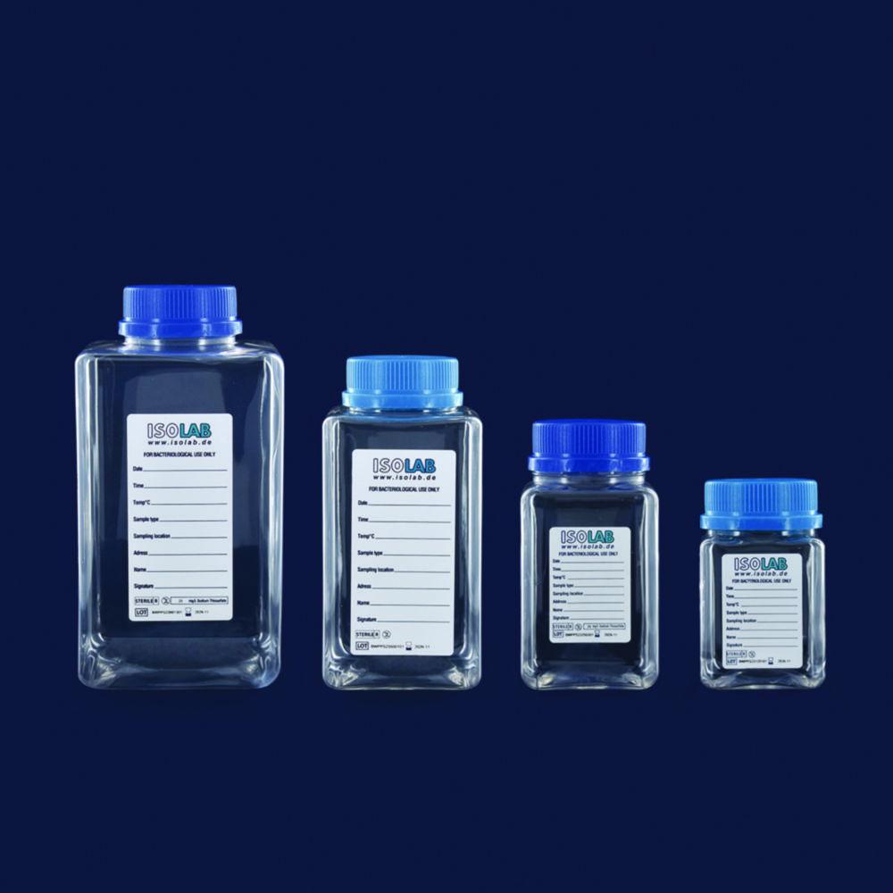 Water Sampling Bottle 125 ml, PET clear, w. sodiumthiosulfate, single packed, sterile, pack of 130