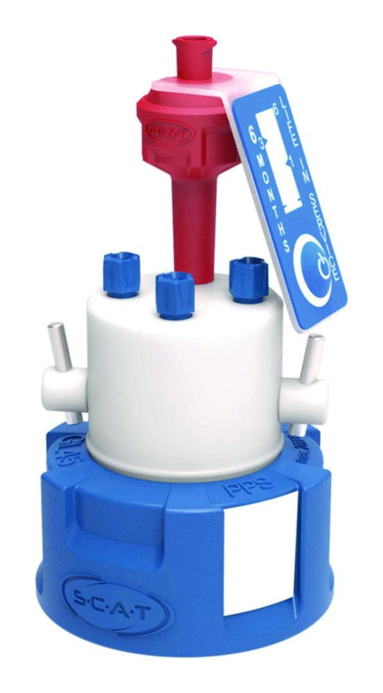 SCAT SafetyCap III V2.0 GL45 – 3x Shut-Off Valves, 3x PFA Fittings (3.2 mm OD) + Air Valve