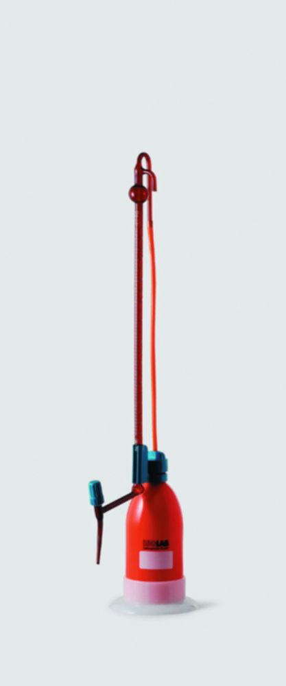 ISOLAB Automatic Burette AccTo Schilling 50 mL Amber Glass CL-AS White Scale Conformity Batch Certified