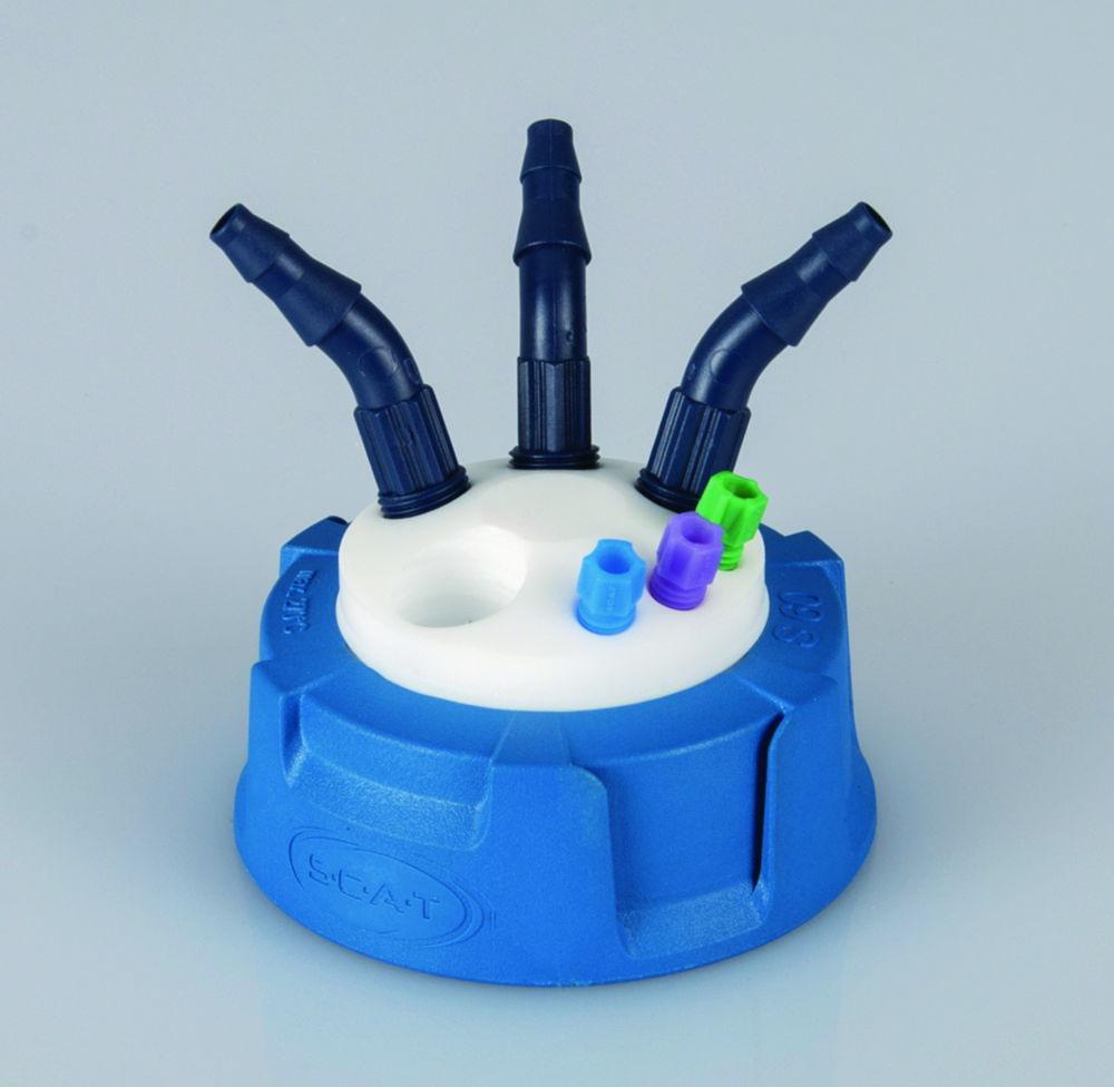 SCAT SafetyWasteCap V2.0, S60/61 "Universal" 3x 1.6/2.3/3.2 mm OD, 3x 6.4 - 9 mm ID Connector for Exhaust Filter