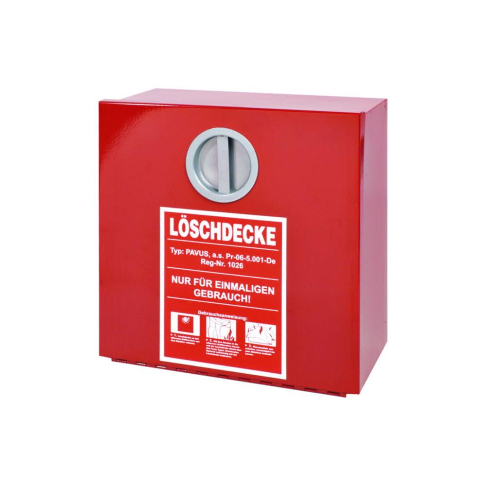 W.Söhngen Wall-Mounted Fire Blanket Container – Empty, Red Lacquered Metal (300 x 300 x 125 mm)

