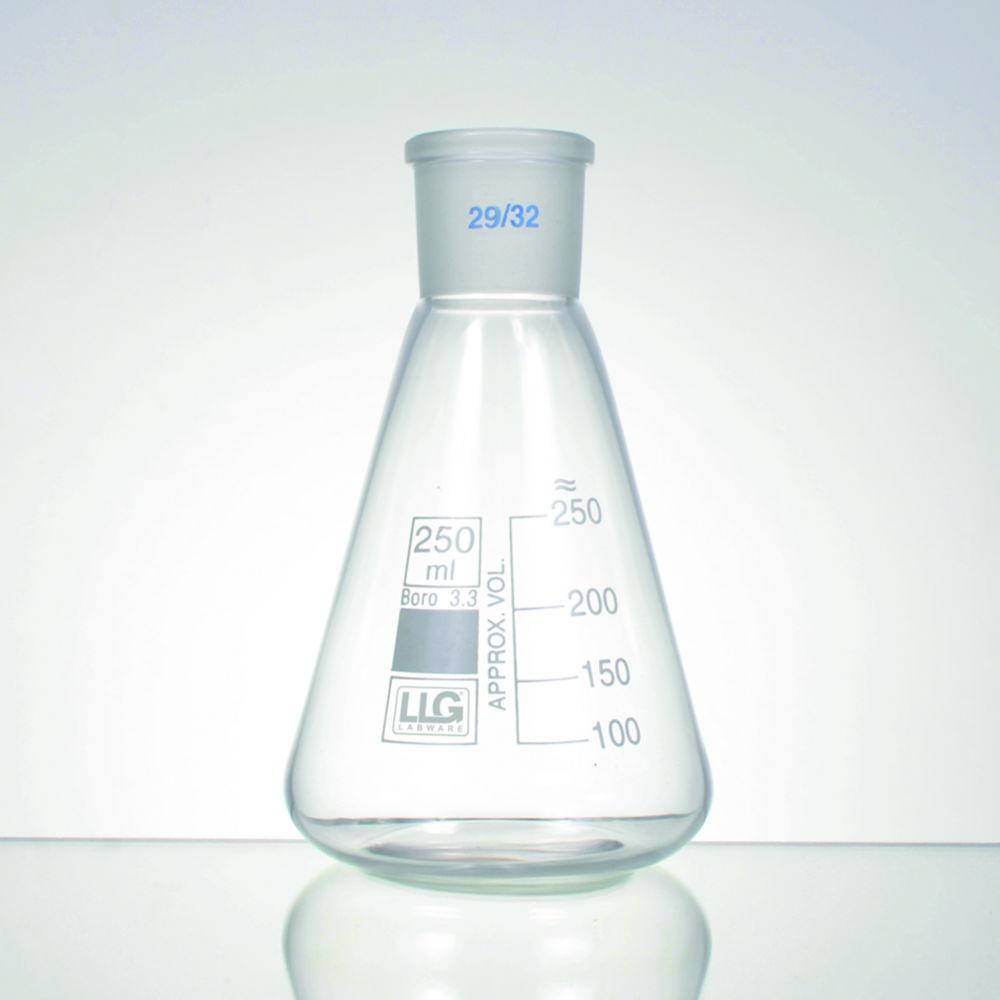 LLG Erlenmeyer Flask, 1000 mL, NS 29/32, Boro 3.3, White Graduated