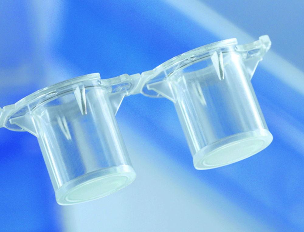 BRAND Insert Strips of 4 BRANDplates PS, CellGrade Plus Surface, with Inlet Opening System, Sterile, PET Membrane, 0.4µm, Pack of 12