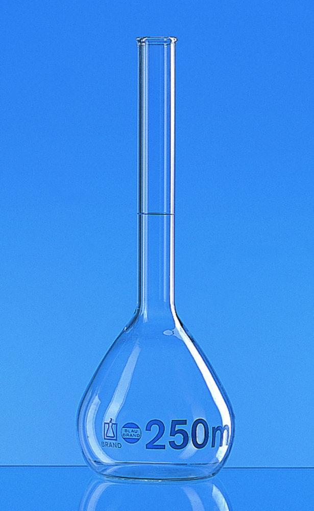 BRAND BLAUBRAND Volumetric Flask, Class A, DE-M, 1000 ml, Boro 3.3, Flared Rim, Single Certificate​

